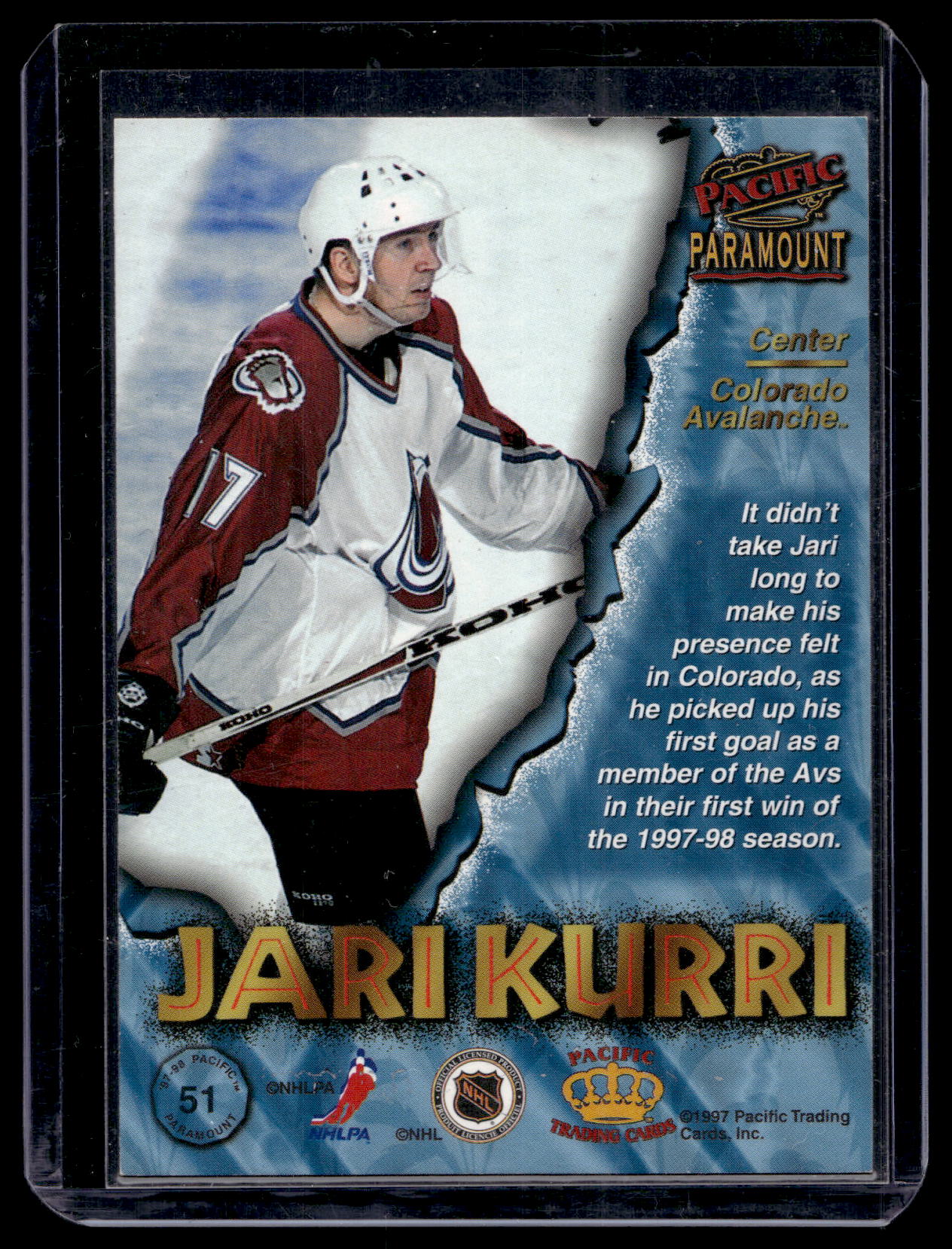 1997-98 Pacific Paramount - Ice Blue - Jari Kurri #51
