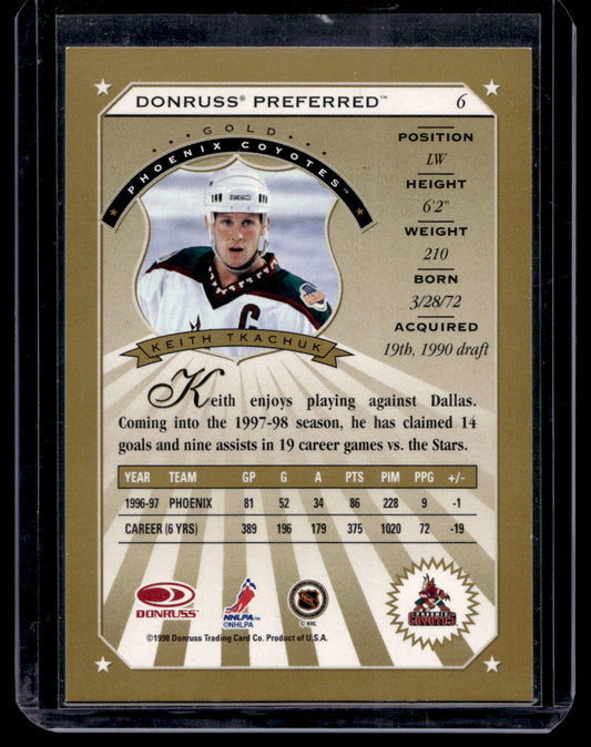 1997-98 Donruss Preferred - Gold - Keith Tkachuk #6