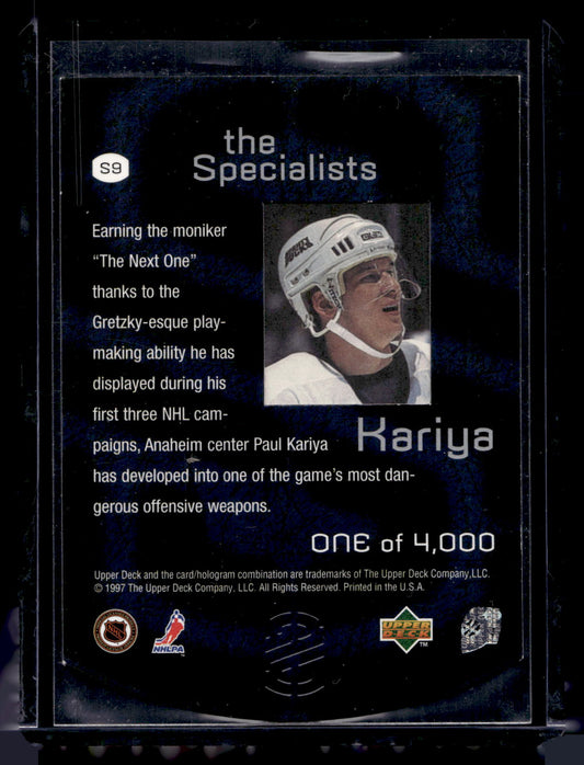 1997-98 Upper Deck - The Specialists - Paul Kariya #S9 /4000