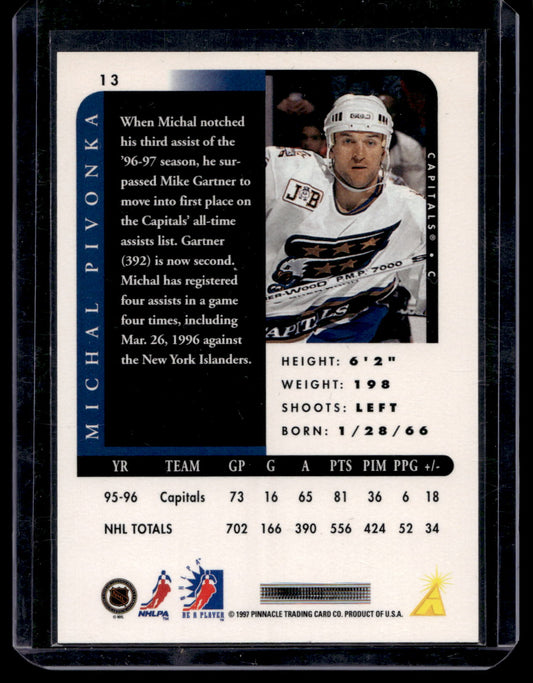 1996-97 Pinnacle Be A Player - Autographs - Michal Pivonka #13