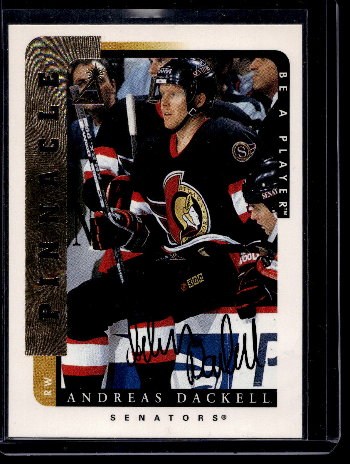 1996-97 Pinnacle Be A Player - Autographs - Andreas Dackell #109 RC