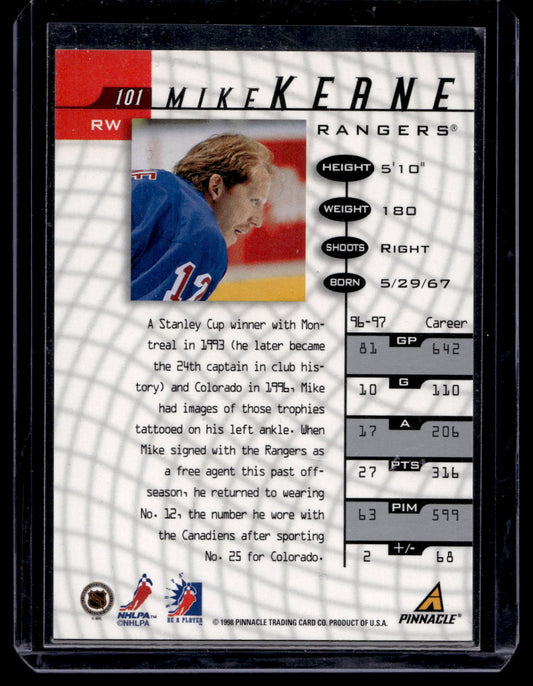 1997-98 Pinnacle Be A Player - Autographs - Mike Keane #101