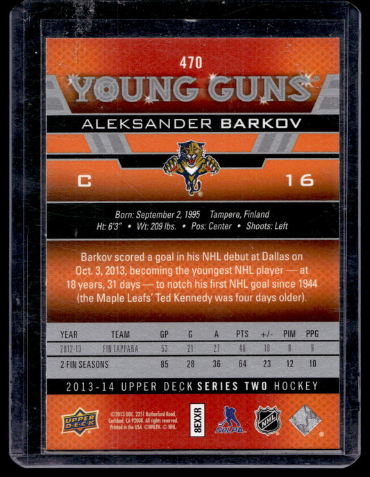 2013-14 Upper Deck Young Guns - Aleksander Barkov #470 RC