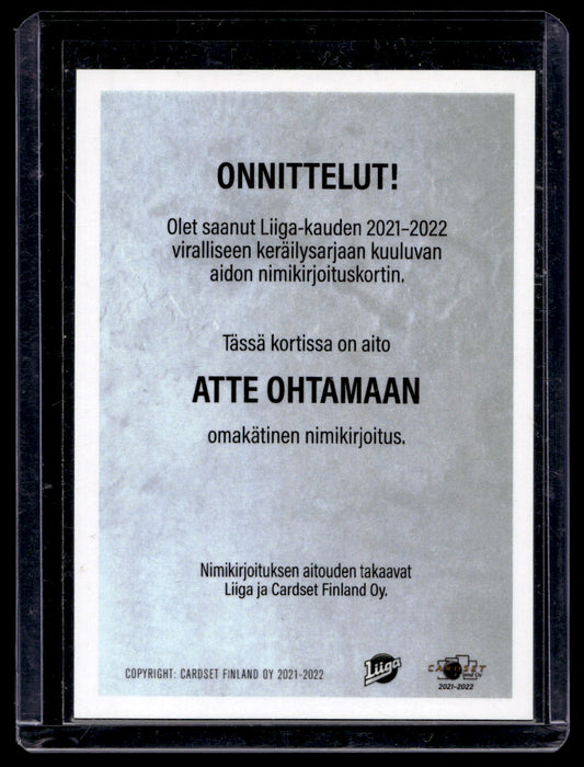 2021-22 Cardset Signature Limited Edition - Atte Ohtamaa /25