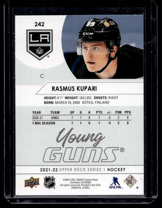 2021-22 Upper Deck - Young Guns - Rasmus Kupari #242 RC