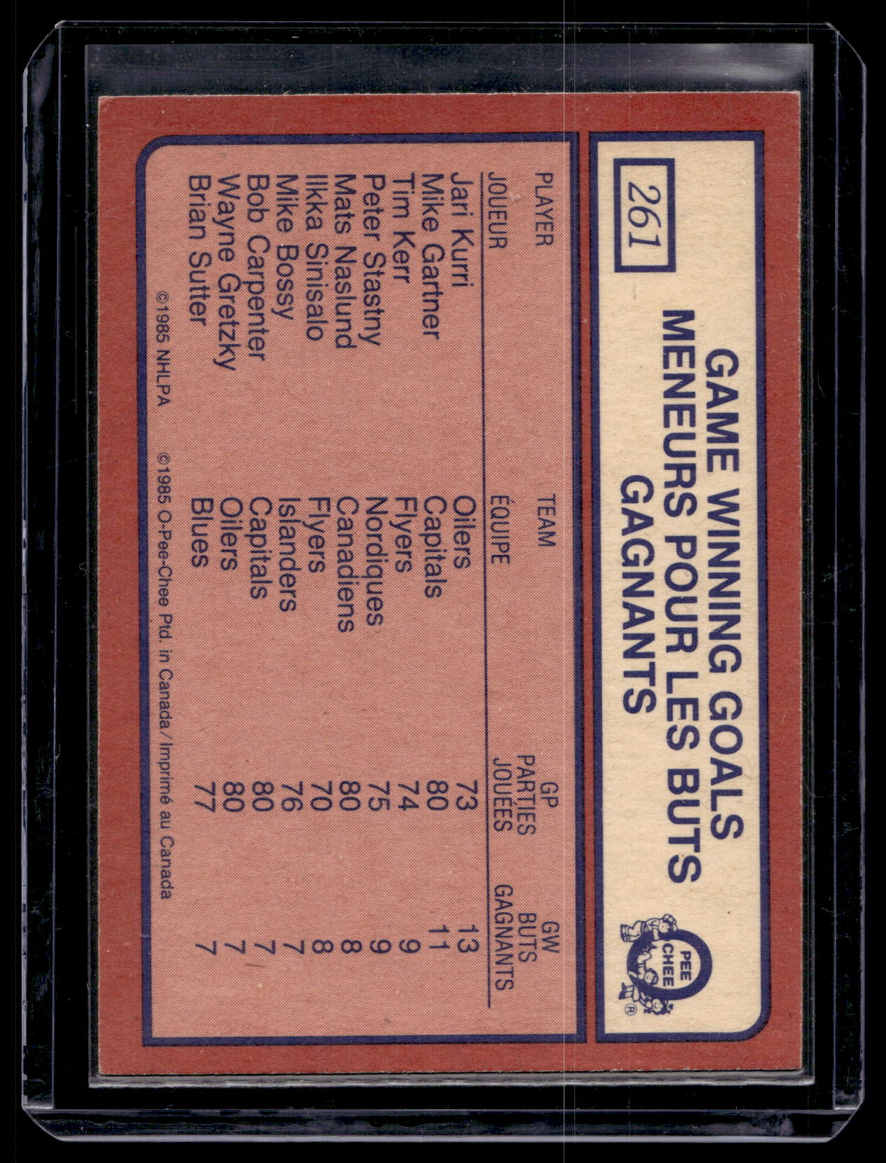 1985-86 O-Pee-Chee - Jari Kurri #261