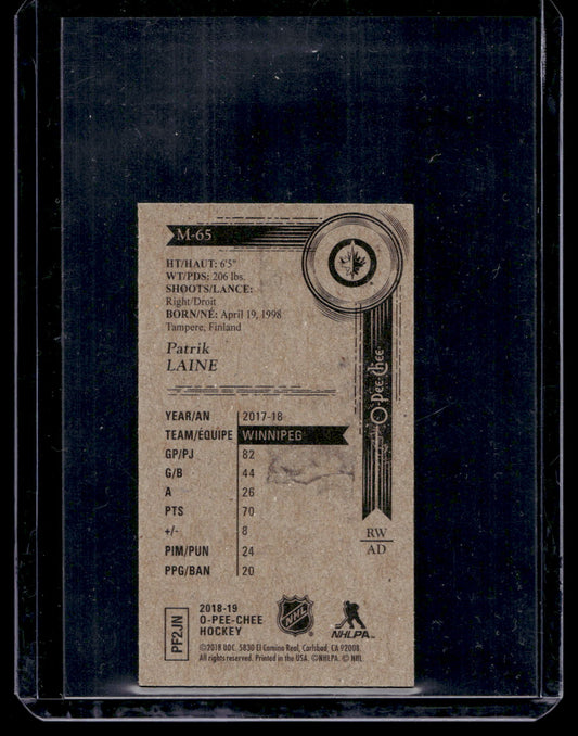 2018-19 O-Pee-Chee - Mini - Patrik Laine #M-65