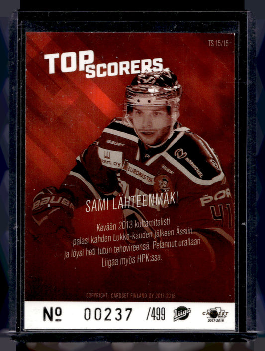 2017-18 Cardset - Top Scorers - Top Scorers Silver - Sami Lähteenmäki #TS15 /499