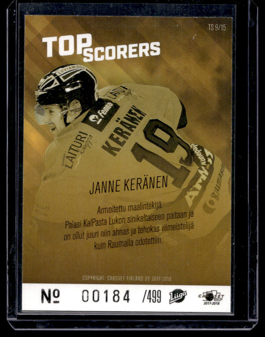 2017-18 Cardset - Top Scorers - Top Scorers Silver - Janne Keränen #TS9 /499