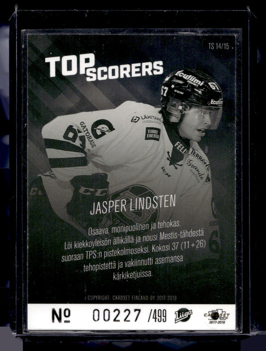 2017-18 Cardset - Top Scorers - Top Scorers Silver - Jasper Lindsten #TS14 /499