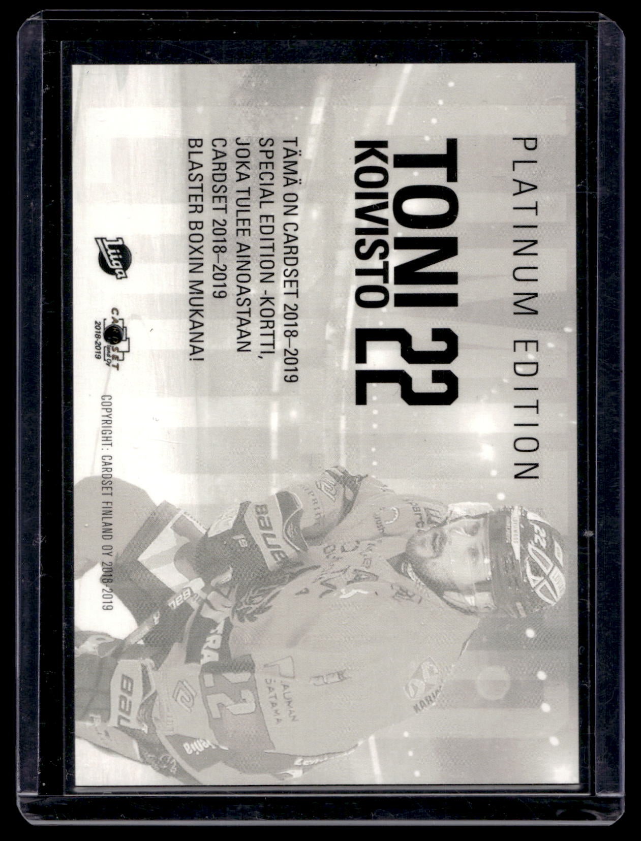 2018-19 Cardset - Limited Edition 2018 Series 1 - Toni Koivisto