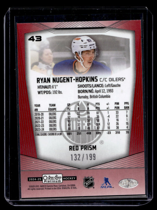 2024-25 Upper Deck OPC Platinum - Red Prism - Ryan Nugent-Hopkins #43 /199