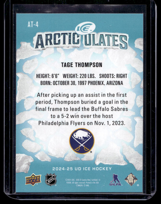 2024-25 Upper Deck Ice - Arctic Ulates - Tage Thompson #AT-4