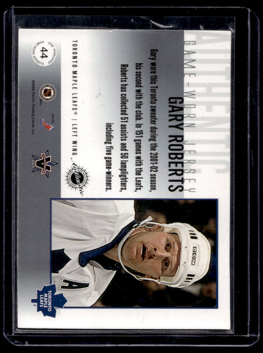 2002-03 Pacific Vanguard - Game-Worn Jerseys - Gary Roberts #44 /756