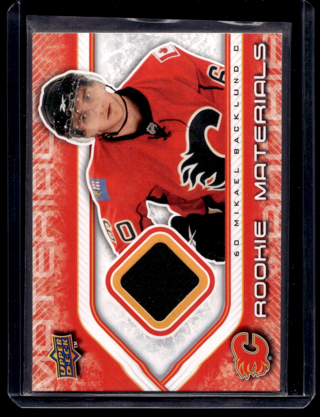 2009-10 Upper Deck - Rookie Materials - Mikael Backlund #RM-MB RY
