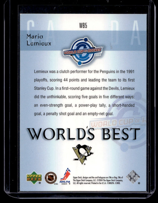2004-05 Upper Deck - World's Best - Mario Lemieux #WB5