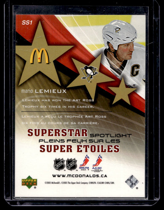 2005-06 Upper Deck McDonald's - Superstar Spotlight - Mario Lemieux #SS1
