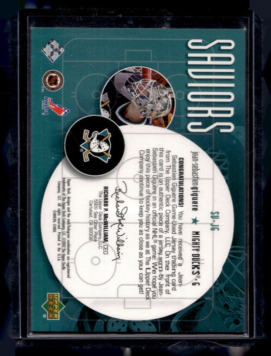 2002-03 Upper Deck - Saviors - Jean-Sebastien Giguere #SV-JG