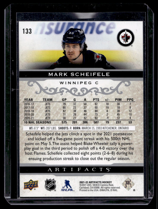 2021-22 Upper Deck Artifacts - Stars - Mark Scheifele #133 /599