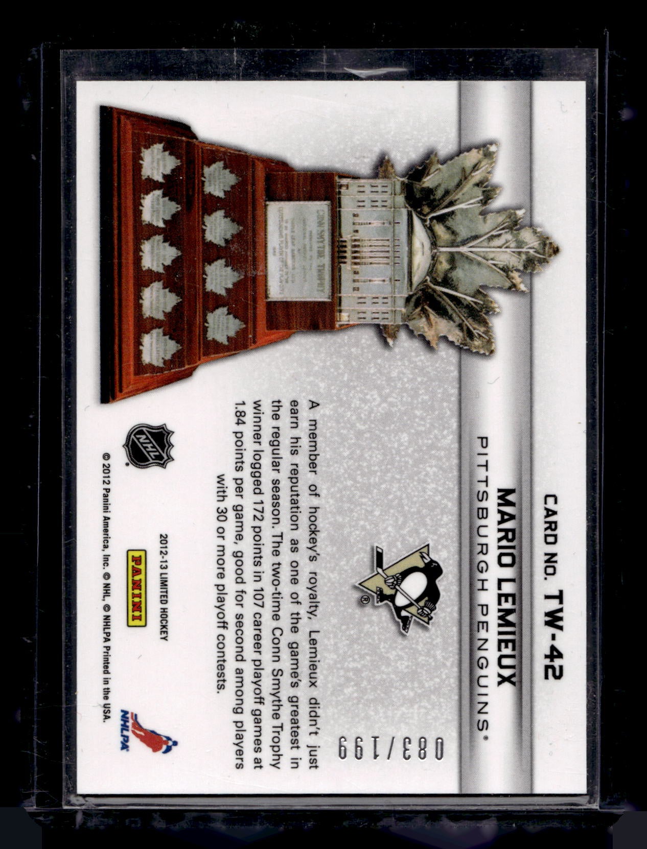 2012-13 Panini Limited - Trophy Winners - Mario Lemieux #TW-42 /199