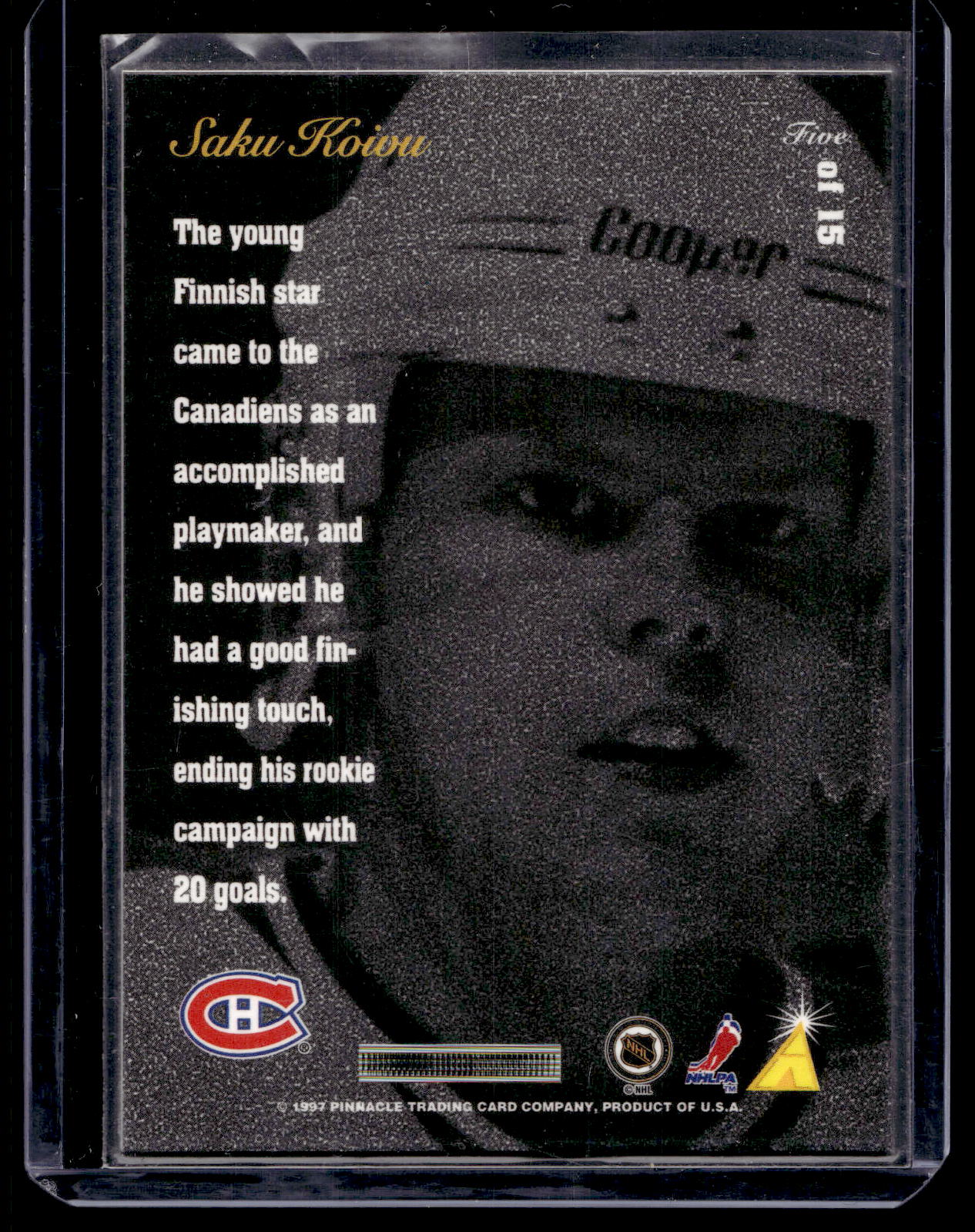 1996-97 Pinnacle Zenith - Assailants - Saku Koivu #5