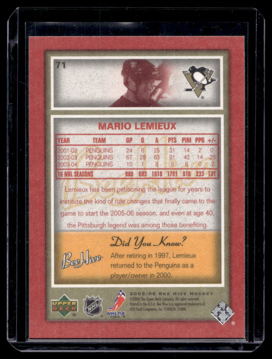 2005-06 Upper Deck Bee Hive - Red - Mario Lemieux #71