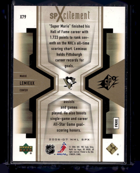 2006-07 Upper Deck SPx - SPXcitement - Mario Lemieux #X79 /999