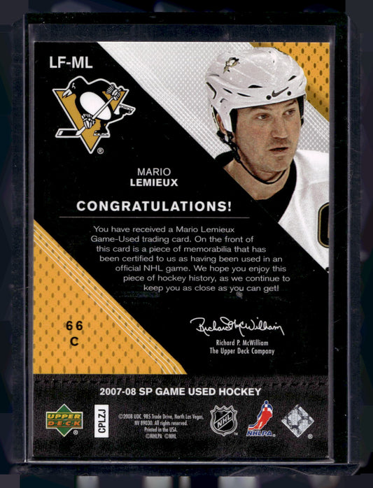2007-08 Upper Deck SP Game Used Edition - Legendary Fabrics - Mario Lemieux #LF-ML /100