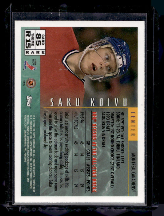 1995-96 Topps Finest - Saku Koivu #85