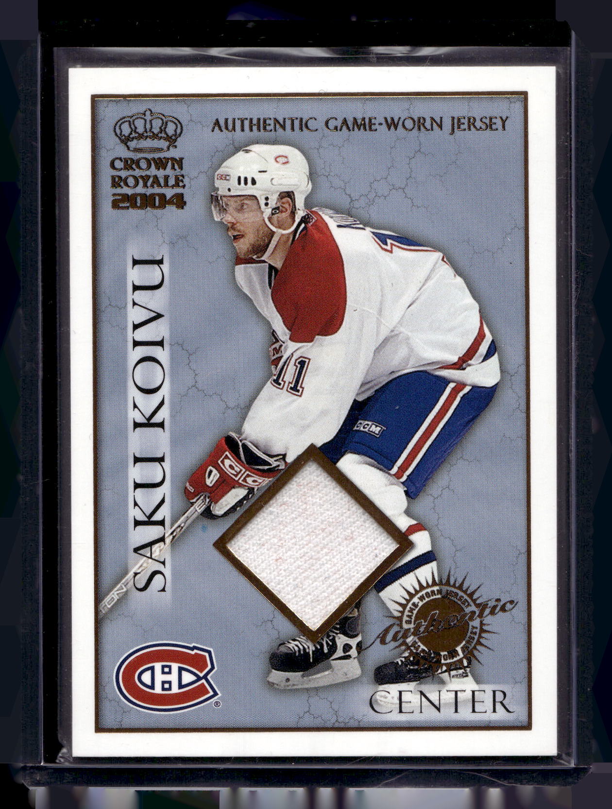 2003-04 Pacific Crown Royale - Authentic Game-Worn Jerseys - Saku Koivu #13 /625