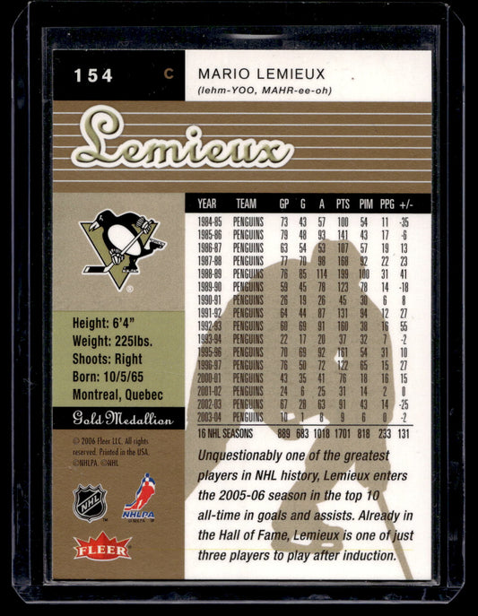 2005-06 Fleer Ultra - Gold Medallion - Mario Lemieux #154
