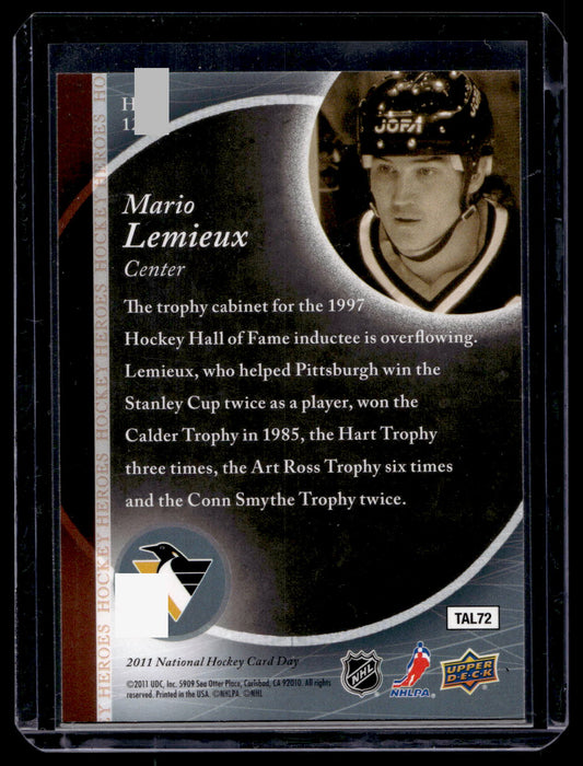 2010-11 Upper Deck - Card Shop Promotion National Hockey Card Day (Canada) - Mario Lemieux #HCD12