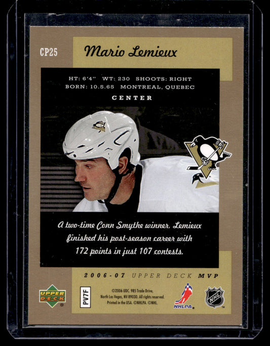2006-07 Upper Deck MVP - Clutch Performers - Mario Lemieux #CP25