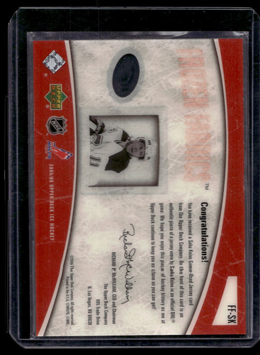 2005-06 Upper Deck Ice - Frozen Fabrics - Saku Koivu #FF-SK /100