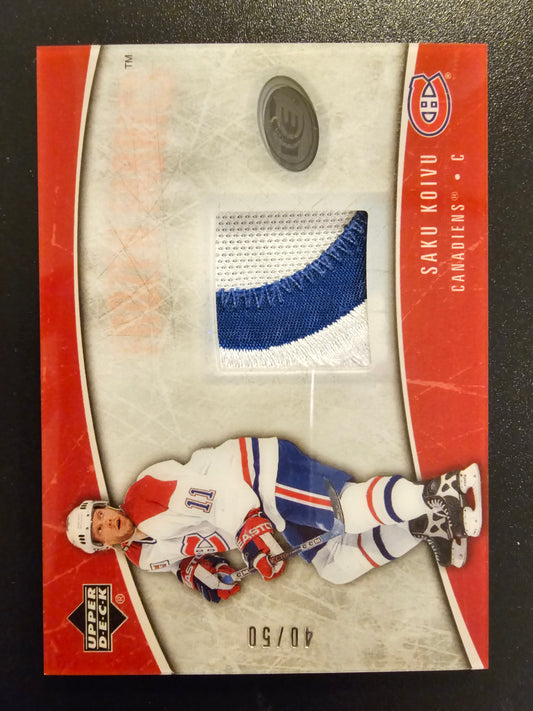 2005-06 Upper Deck Ice - Frozen Fabrics - Patch - Saku Koivu # FFP-SK /50