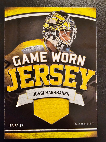2013-14 Cardset - Game Worn Jersey - Jussi Markkanen /128