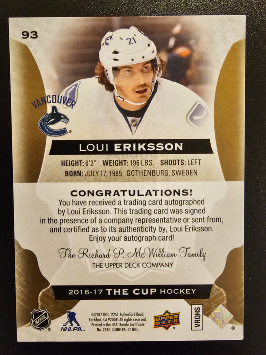 2016-17 Upper Deck The Cup  - Gold Spectrum Foil - Loui Eriksson #93 /12