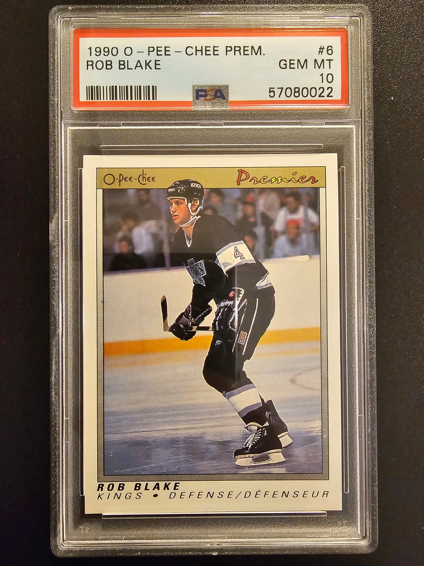 1990-91 O-Pee-Chee Premier - Rob Blake #6 PSA 10 RC