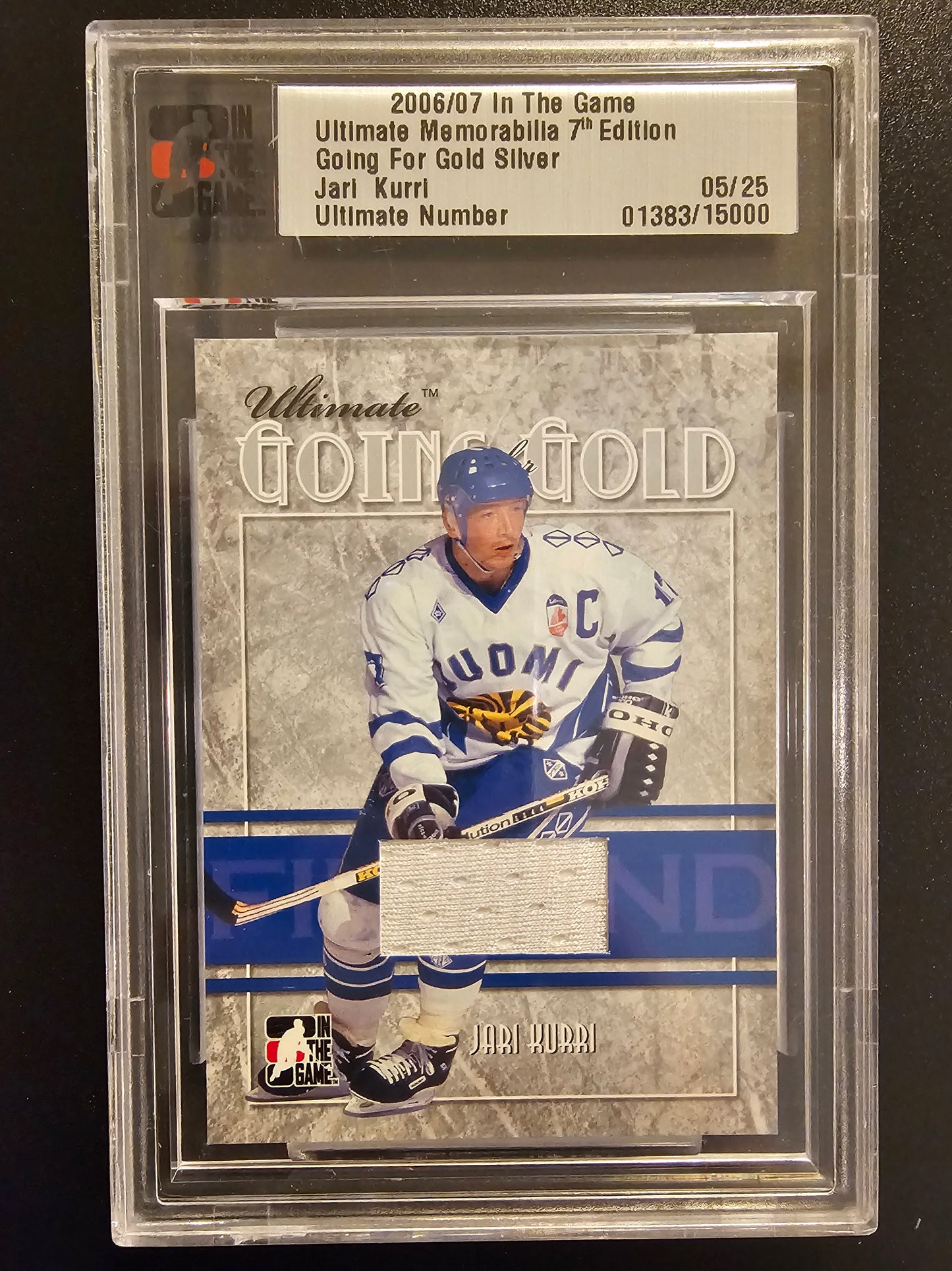 2006-07 In The Game Ultimate Memorabilia 7th edition Jari Kurri Going For Gold Silver /25