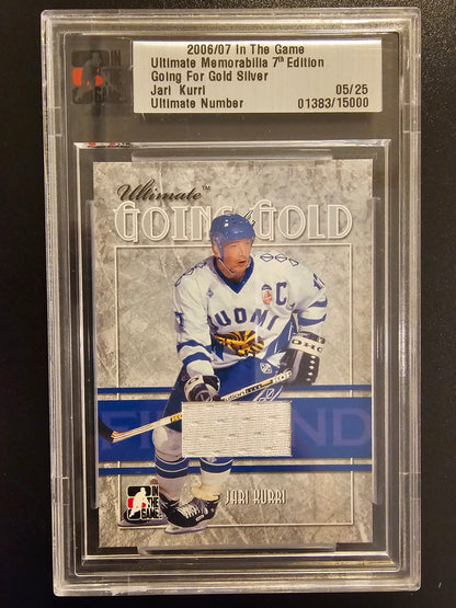 2006-07 In The Game Ultimate Memorabilia 7th edition Jari Kurri Going For Gold Silver /25