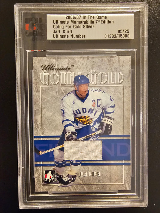 2006-07 In The Game Ultimate Memorabilia 7th edition Jari Kurri Going For Gold Silver /25