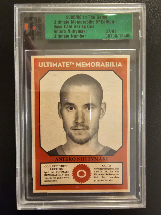 2005-06 In the Game Be A Player Ultimate Memorabilia 6th Edition - Base Series One Antero Niittymaki /9