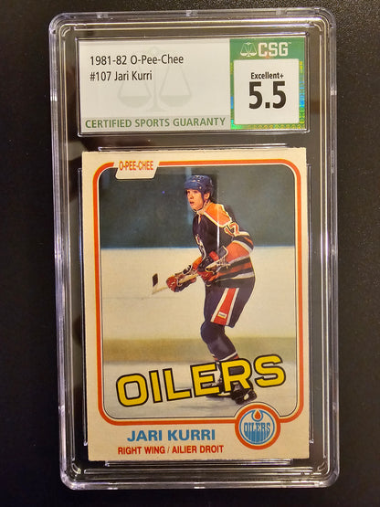 1981-82 O-Pee-Chee - jari Kurri RC #107 SGC 5.5