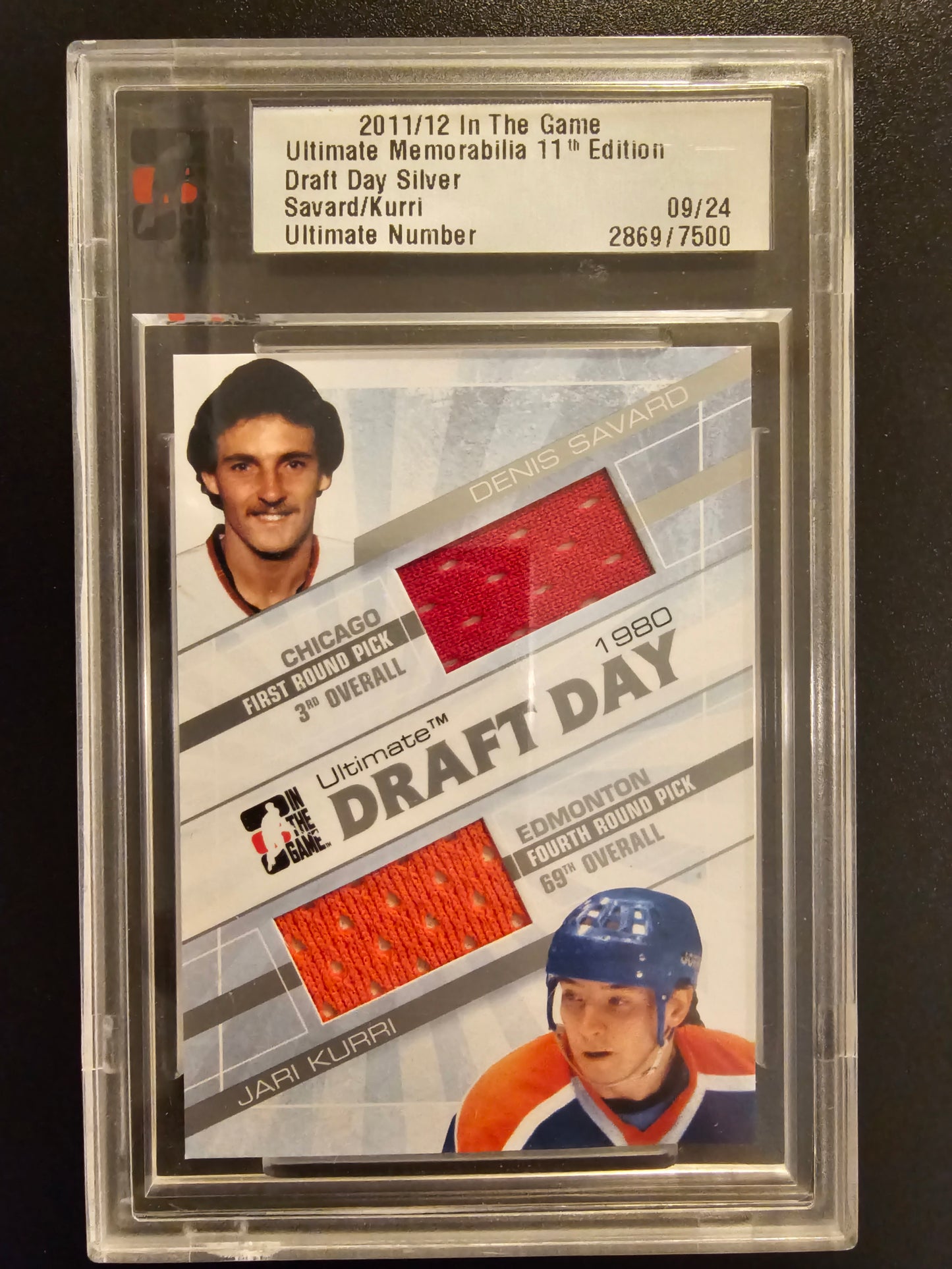 2011-12 In the Game Be A Player Ultimate Memorabilia 11th Edition Draft Day Silver Denis Savard / Jari Kurri /24