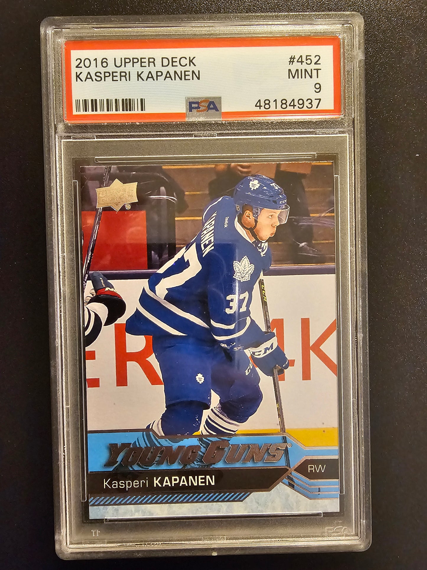 2016-17 Upper Deck - Kasperi Kapanen Young Guns #452 PSA 9 RC