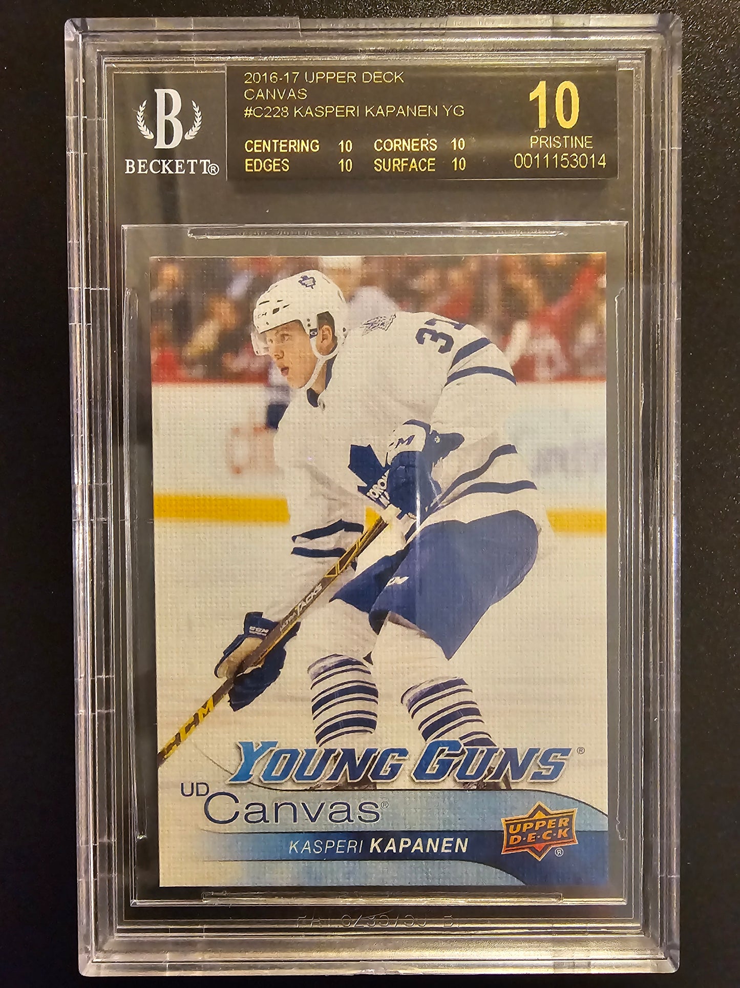 2016-17 Upper Deck - UD Canvas - Kasperi Kapanen #C228 BGS 10 Black Label RY
