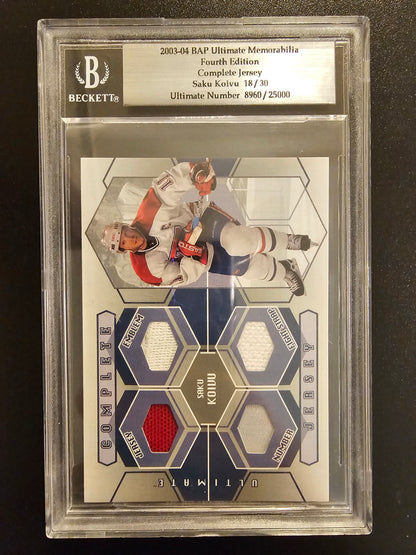 2003-04 In the Game Be A Player Ultimate Memorabilia 4th Edition - Complete Jersey Saku Koivu /30