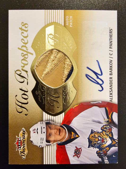 2013-14 Fleer Showcase Hot Prospects Auto Patch Aleksander Barkov #209 /175 RC