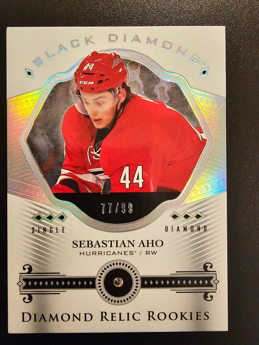 2016-17 Upper Deck Black Diamond Diamond Relic Rookies -Sebastian Aho #BDRSA /99 RC