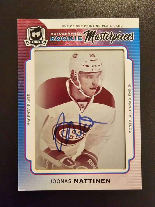 2014-15 Upper Deck The Cup Autographed Rookie Masterpieces Joonas Nattinen #CUP-101 - 1of1